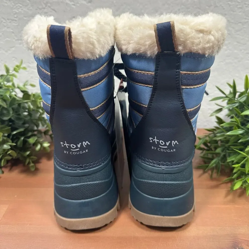 Storm by Cougar Fresno Fjord Waterproof Mid Winter Boots Navy Size 7